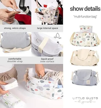 Organic Baby Pushchair Organisers - Little Gusto