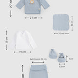 10-Piece Organic Cotton Newborn Coming Home Set - Blue