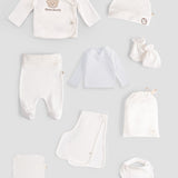 10-Piece Organic Cotton Newborn Coming Home Set - Ecru