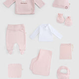 10-Piece Organic Cotton Newborn Coming Home Set - Pink