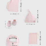 10-Piece Organic Cotton Newborn Coming Home Set - Pink