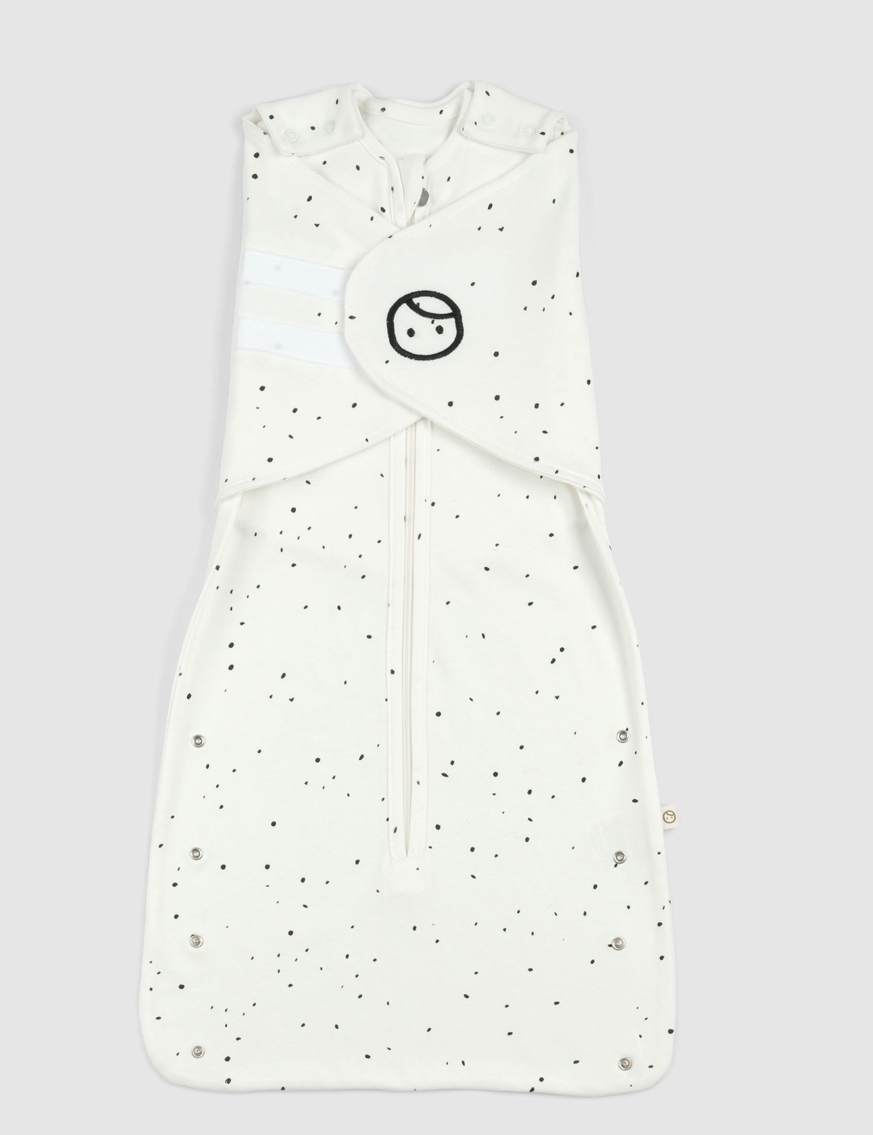 Organic Baby Sleeping Bag - Adjustable 0.5 TOG (Dots Pattern) - Little Gusto