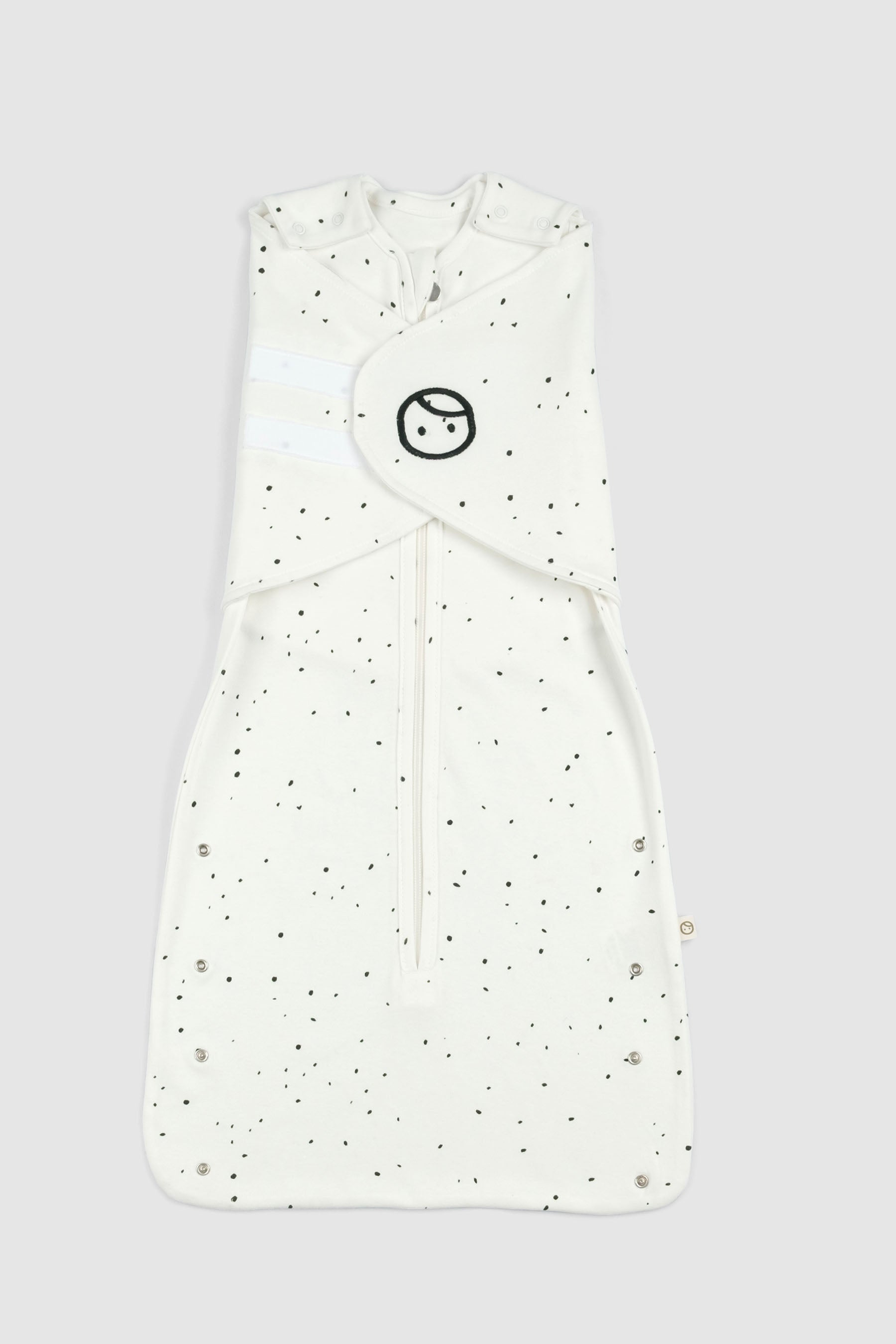 Organic Baby Sleeping Bag - Adjustable 0.5 TOG (Dots Pattern) - Little Gusto