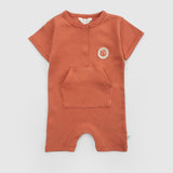 Organic Cotton Baby Short Romper – Orange