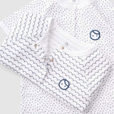 2-Pack Organic Cotton Baby Short Romper Set - Marine Prints