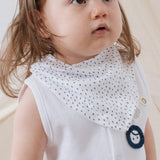 2-Pack Organic Cotton Waterproof Baby Bandana Bib Set - Marine Prints