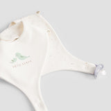 2-Pack Organic Cotton Waterproof Baby Bib Set - Ecru