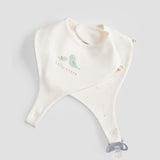 2-Pack Organic Cotton Waterproof Baby Bib Set - Ecru