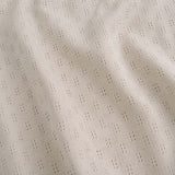 Organic Cotton Pointelle Long-Sleeve Wrap Bodysuit - Beige