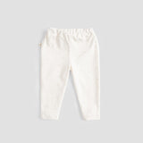2 Pack Organic Cotton Baby Trousers - Ecru