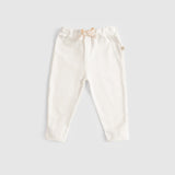2 Pack Organic Cotton Baby Trousers - Ecru
