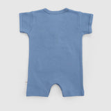 Organic Cotton Baby Short Romper – Blue
