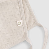 Organic Cotton Pointel Newborn Bonnet - Beige