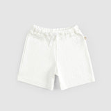 Organic Cotton Pointel Baby Ecru Shorts Set