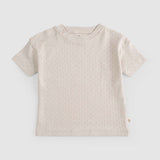 Organic Cotton Pointel Baby Beige Shorts Set