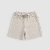 Organic Cotton Pointel Baby Beige Shorts Set