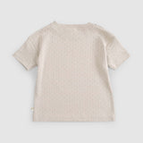 Organic Cotton Pointel Baby Beige Shorts Set