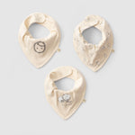 Organic Baby Bandana Bibs - Waterproof Adjustable 3-Pack (Cotton Pattern) - Little Gusto
