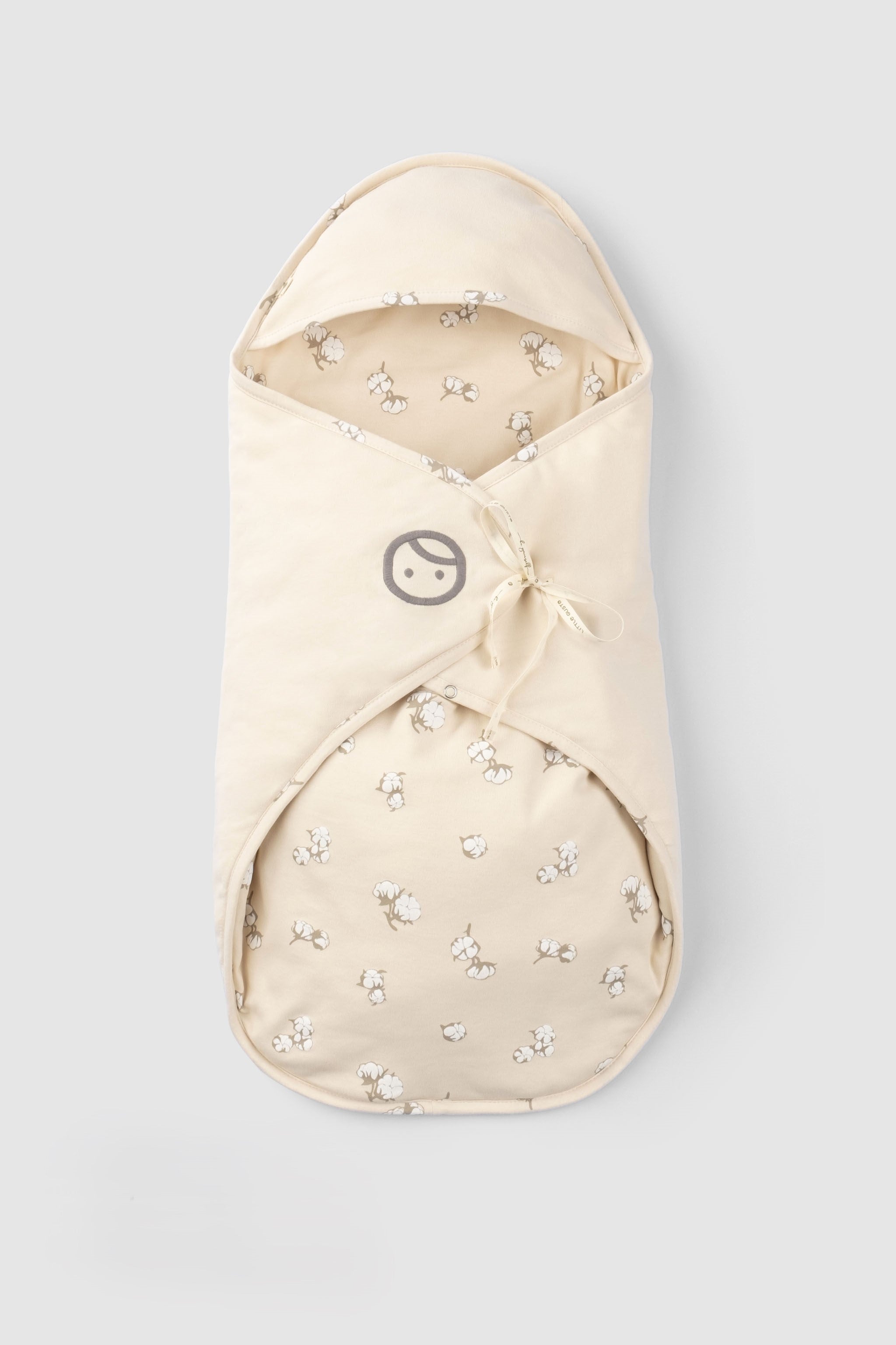 Organic Baby Swaddle Blanket - Breathable Cotton Sleep Wrap (Cotton Pattern) - Little Gusto
