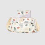 Organic Cotton Baby Stroller Organiser - Waterproof Pram Bag with Animal Print - Little Gusto