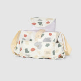 Organic Cotton Baby Stroller Organiser - Waterproof Pram Bag with Animal Print - Little Gusto
