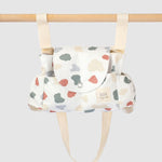 Organic Cotton Baby Stroller Organiser - Waterproof Pram Bag with Animal Print - Little Gusto