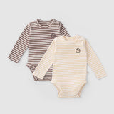 2-Pack Long-Sleeve Bodysuit with Adjustable Snaps - Organic Cotton Playtime