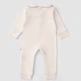 Organic Cotton Baby Collared Sleepsuit with Foal Embroidery - Playtime