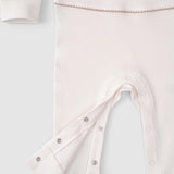 Organic Cotton Baby Collared Sleepsuit with Deer Embroidery - Playtime