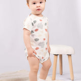 2 Piece Short Sleeve Organic Cotton Baby Bodysuit Set Animal Print