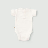 2 Piece Short Sleeve Organic Cotton Baby Bodysuit Set Animal Print