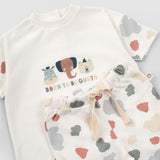 Organic Cotton Baby Shorts Set Animal Print
