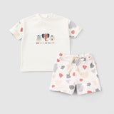 Organic Cotton Baby Shorts Set Animal Print