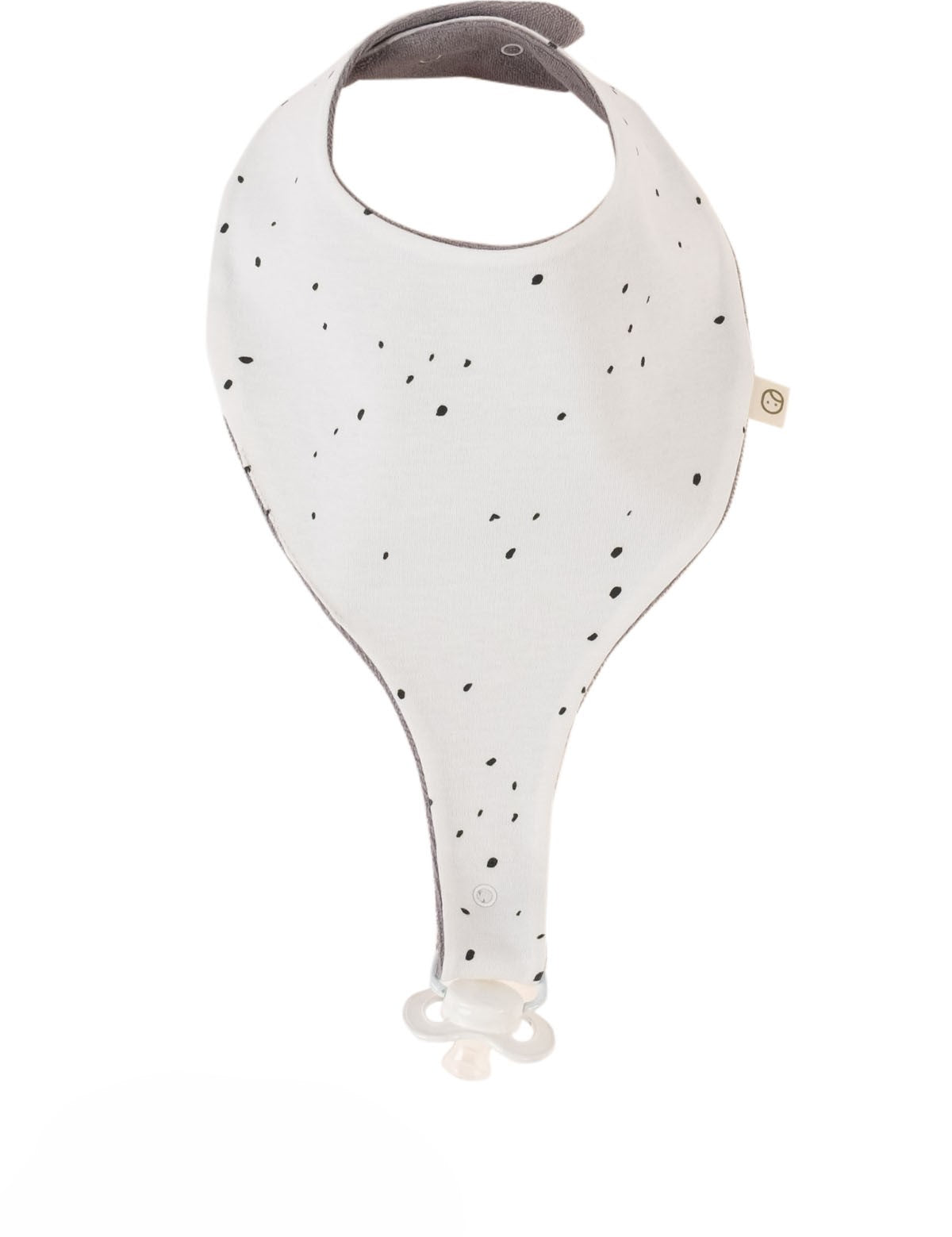 Organic Baby Bandana Bibs with Pacifier Clip - 2 Pack (Dots Pattern) - Little Gusto