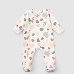 Organic Baby Sleepsuit - Long Sleeve Footed 2-Pack (Animal Pattern) - Little Gusto