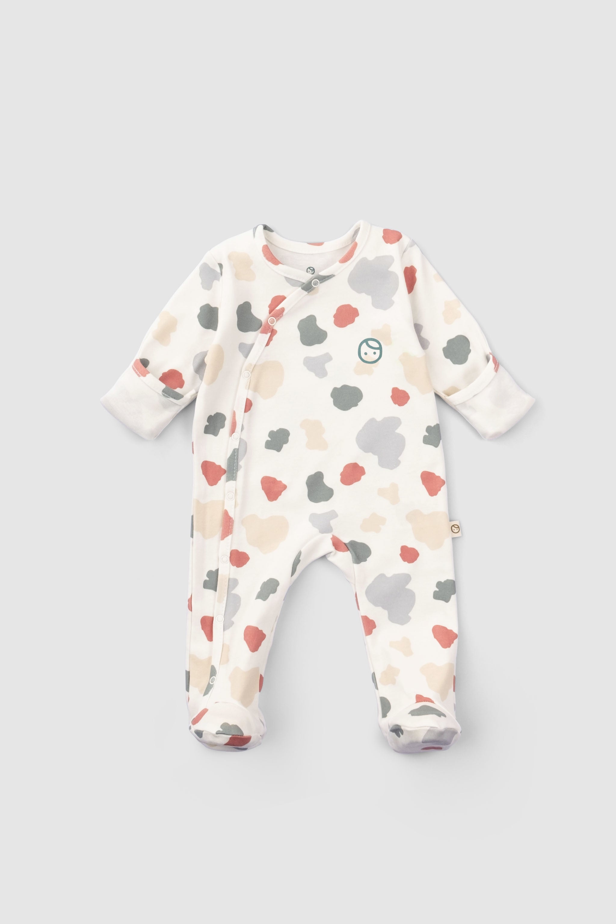 Organic Baby Sleepsuit - Long Sleeve Footed 2-Pack (Animal Pattern) - Little Gusto