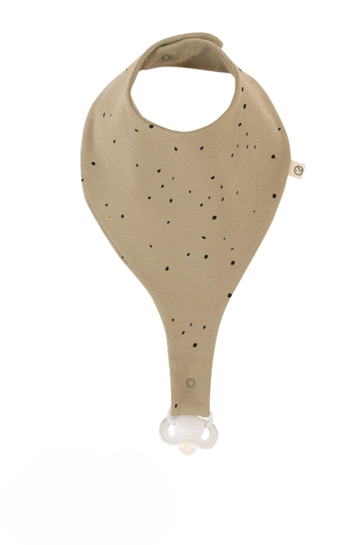 Organic Baby Bandana Bibs with Pacifier Clip - 2 Pack (Dots Pattern) - Little Gusto