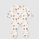 Organic Baby Sleepsuit - Long Sleeve Footed 2-Pack (Animal Pattern) - Little Gusto