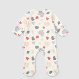 Organic Baby Sleepsuit - Long Sleeve Footed 2-Pack (Animal Pattern) - Little Gusto