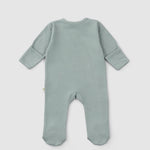 Organic Baby Sleepsuits - Long Sleeve Footed 2-Pack (Green) - Little Gusto