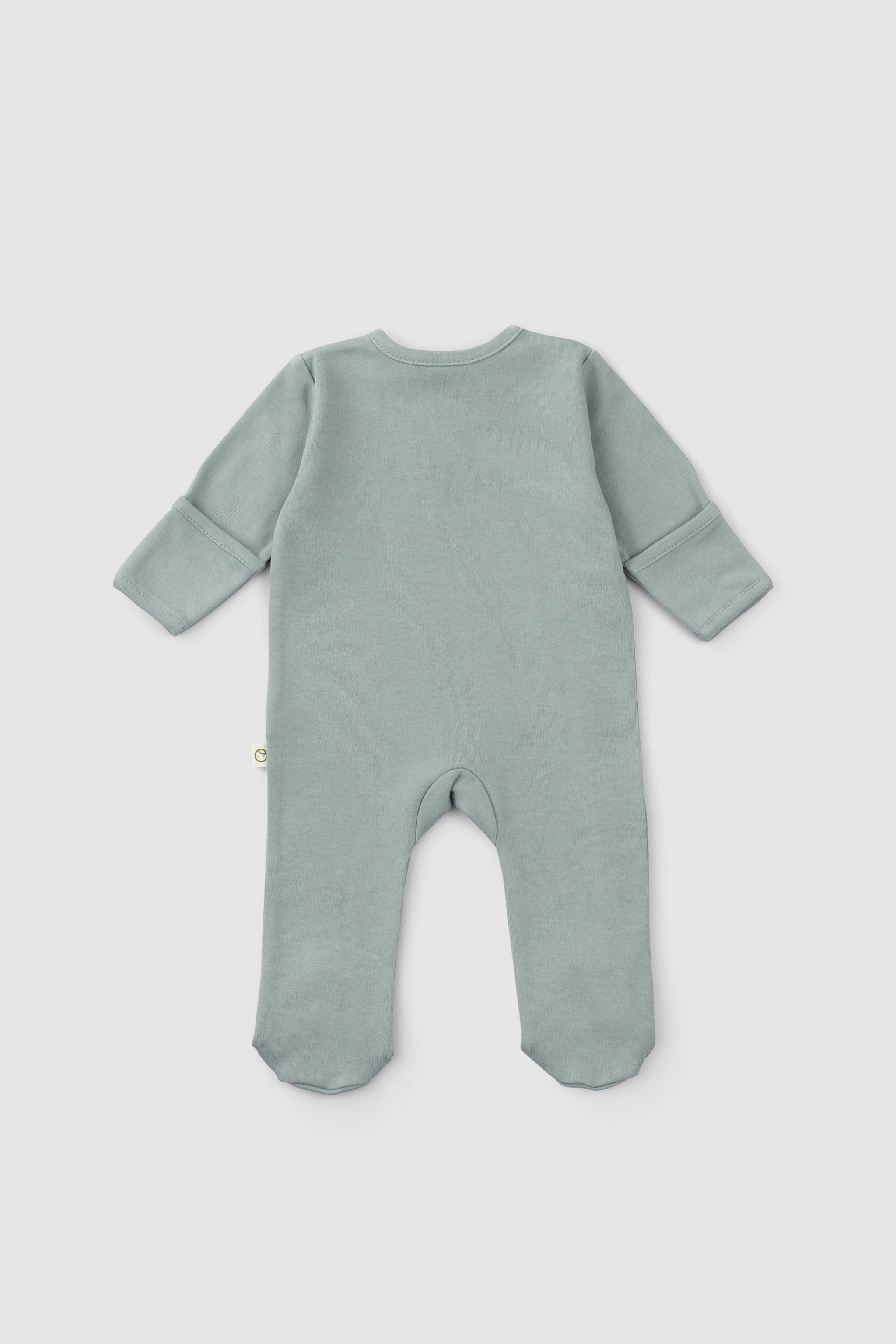 Organic Baby Sleepsuits - Long Sleeve Footed 2-Pack (Green) - Little Gusto