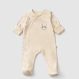 Organic Cotton Baby Sleepsuit - 3-Pack Footed Onesie with Mitten Cuffs - Little Gusto