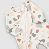 Organic Baby Sleepsuit - Long Sleeve Footed 2-Pack (Animal Pattern) - Little Gusto