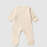 Organic Cotton Baby Sleepsuit - 3-Pack Footed Onesie with Mitten Cuffs - Little Gusto