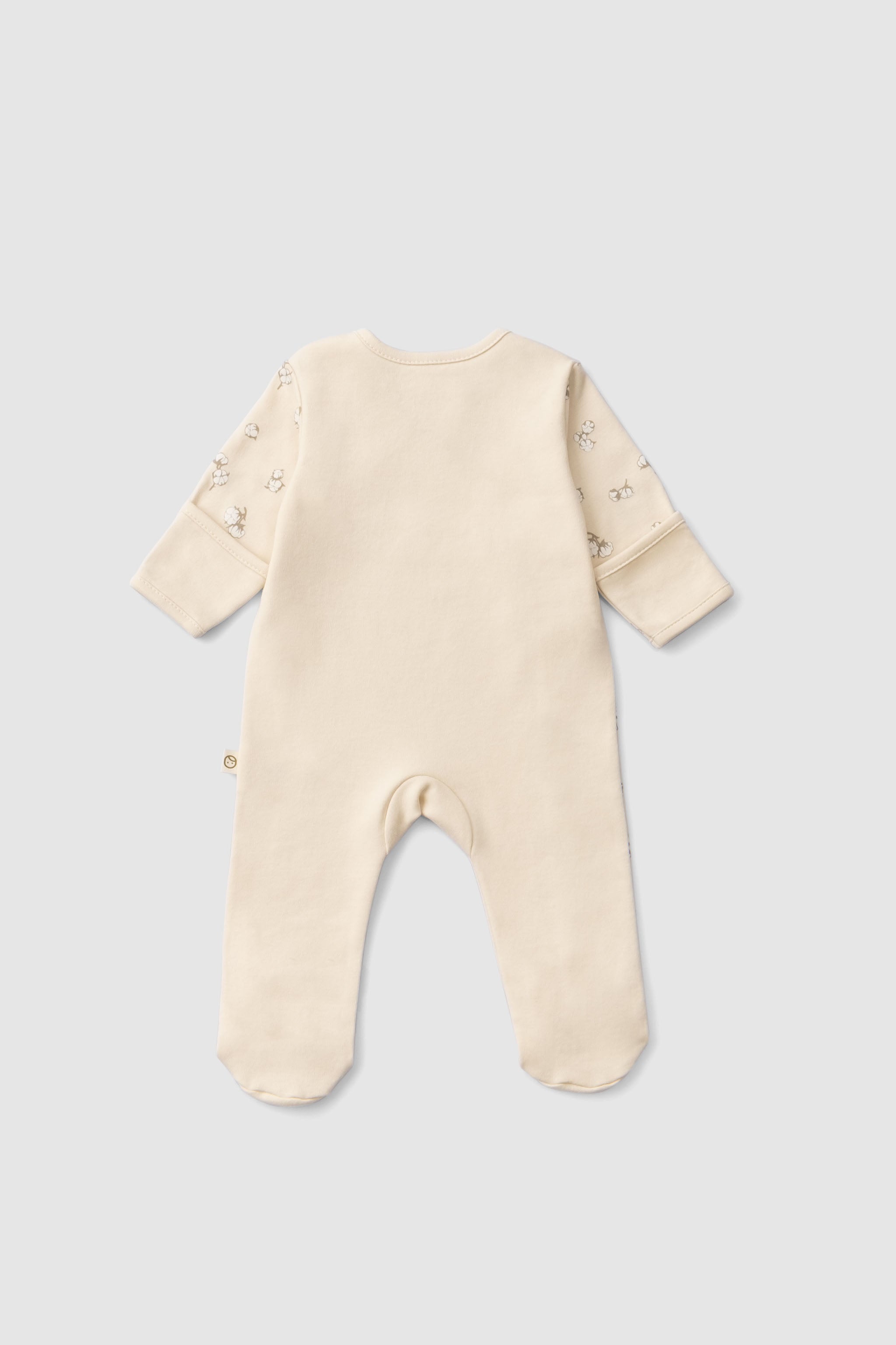 Organic Cotton Baby Sleepsuit - 3-Pack Footed Onesie with Mitten Cuffs - Little Gusto