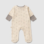 Organic Cotton Baby Sleepsuit - 3-Pack Footed Onesie with Mitten Cuffs - Little Gusto