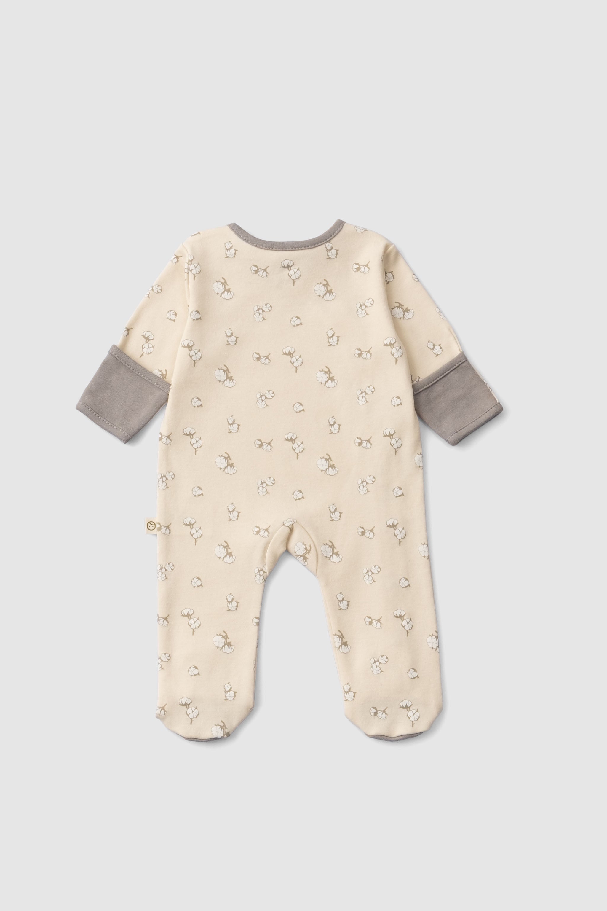 Organic Cotton Baby Sleepsuit - 3-Pack Footed Onesie with Mitten Cuffs - Little Gusto