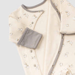 Organic Cotton Baby Sleepsuit - 3-Pack Footed Onesie with Mitten Cuffs - Little Gusto