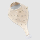 Organic Baby Bandana Bibs with Pacifier Clip - 3 Pack (Cotton Pattern) - Little Gusto