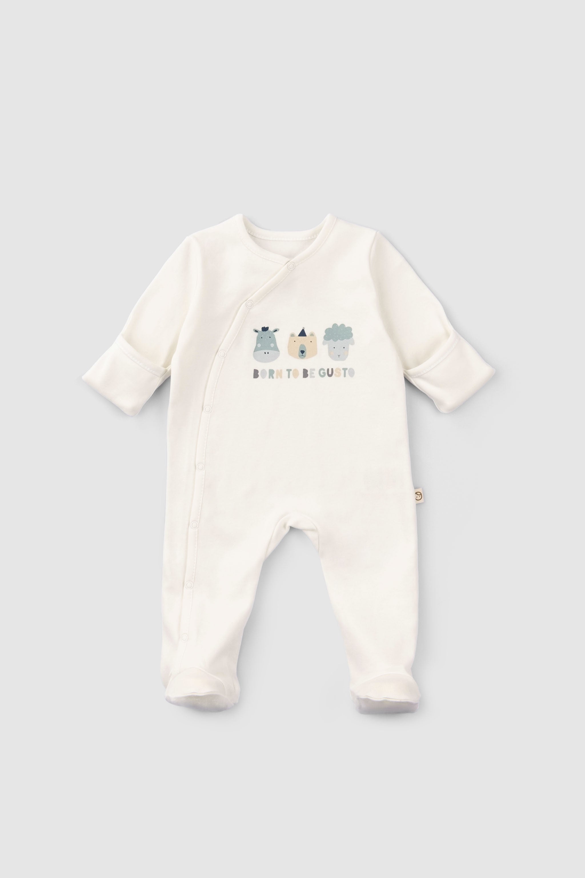 Organic Baby Sleepsuits - Long Sleeve Footed 2-Pack (Green) - Little Gusto